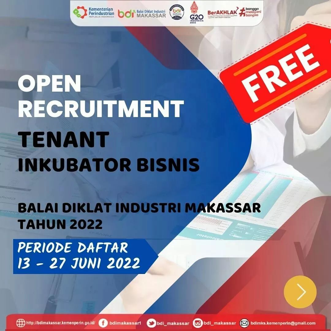 SELEKSI INKUBATOR BISNIS BDI MAKASSAR 2022